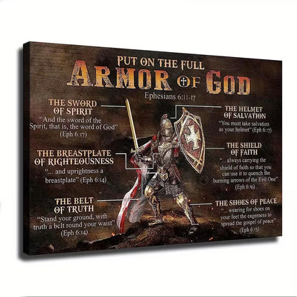 Canvas Poster Wall Art- Armor Of God Ephesians 6:11-17