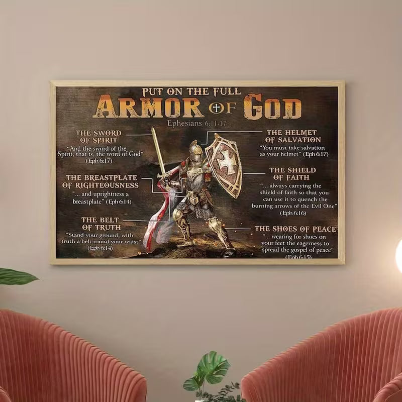 Canvas Poster Wall Art- Armor Of God Ephesians 6:11-17