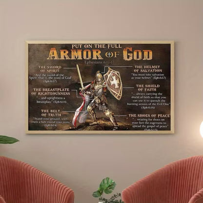 Canvas Poster Wall Art- Armor Of God Ephesians 6:11-17