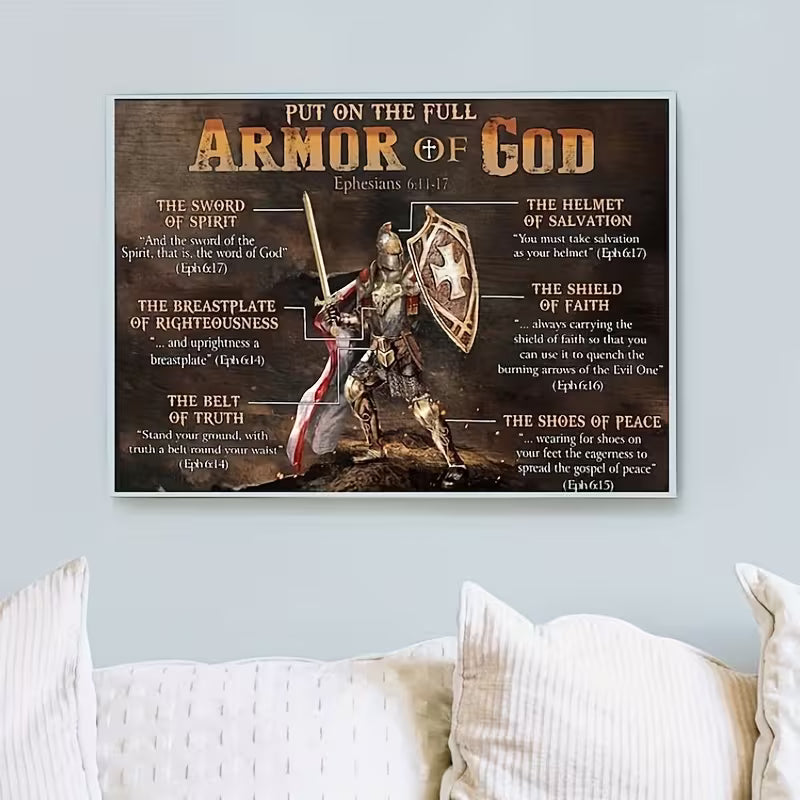 Canvas Poster Wall Art- Armor Of God Ephesians 6:11-17