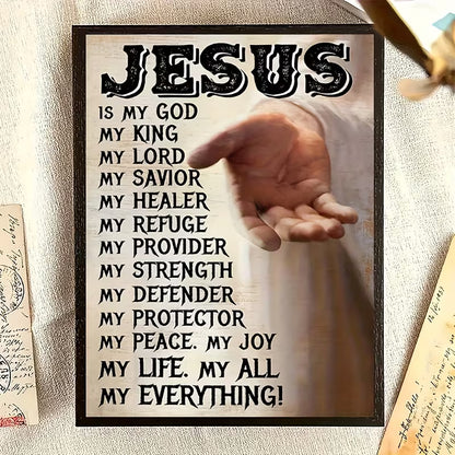 2D Flat Canvas Poster Wall Art - Jesus Is