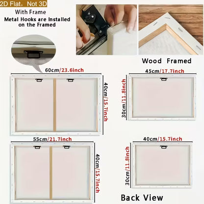 Canvas Poster Wall Art- Vintage American Flag