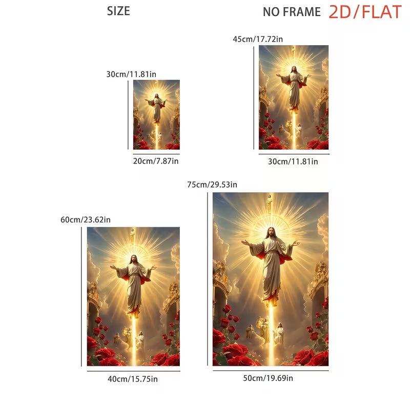 2D Flat Canvas Poster Wall Art - Ascension of Jesus Christ