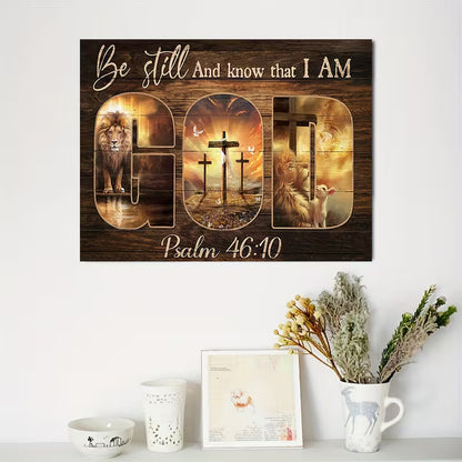 Canvas Poster Wall Art- Verse Psalm 46:10