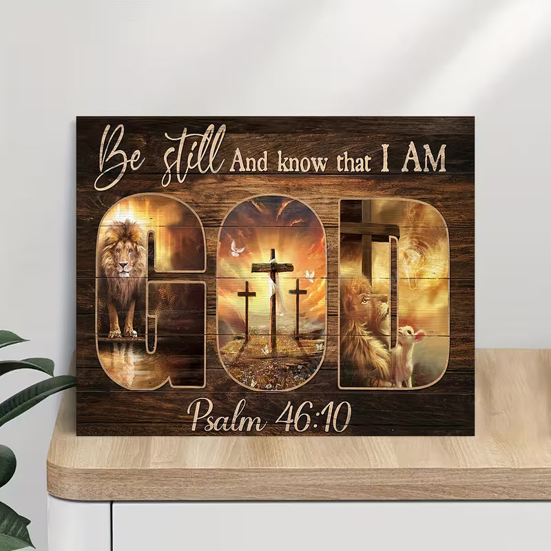 Canvas Poster Wall Art- Verse Psalm 46:10