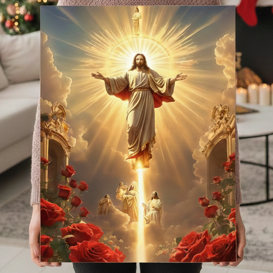 2D Flat Canvas Poster Wall Art - Ascension of Jesus Christ