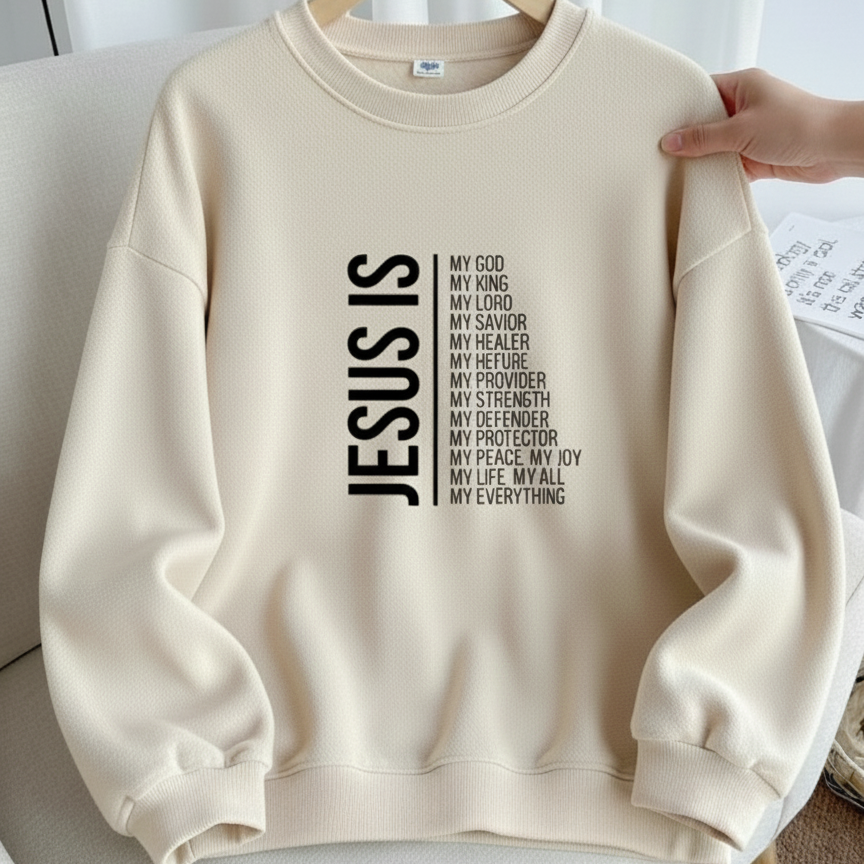 Sweatshirt Apricot Long Sleeve Pullover - Jesus Is My God