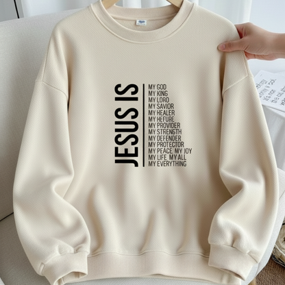 Sweatshirt Apricot Long Sleeve Pullover - Jesus Is My God