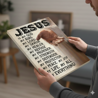 2D Flat Canvas Poster Wall Art - Jesus Is
