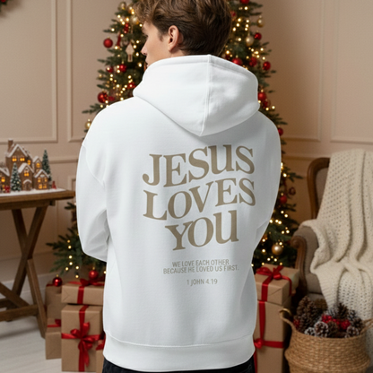 Stylish Hoodie Long Sleeve Pullover - Jesus Loves You