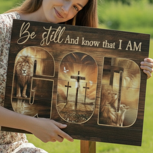 Canvas Poster Wall Art- Verse Psalm 46:10