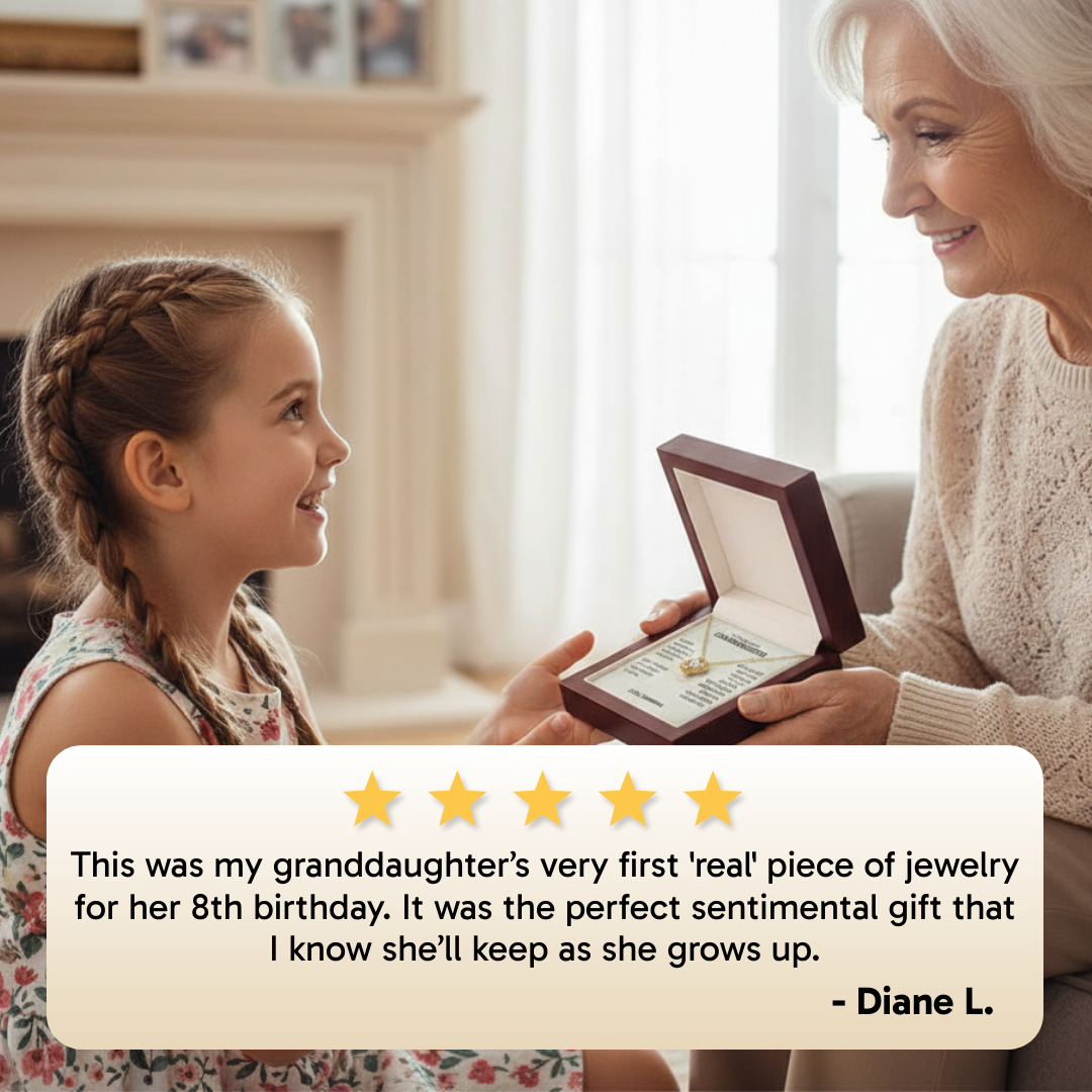 To My Beautiful Granddaughter - Always Keep Me In Your Heart - Love Knot Necklace MG0033