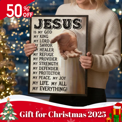 2D Flat Canvas Poster Wall Art - Jesus Is