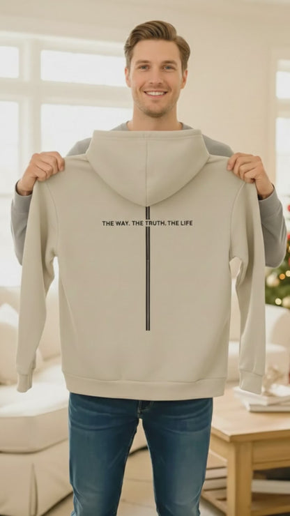 Stylish Hoodie Long Sleeve Pullover - Cross Way Truth Life