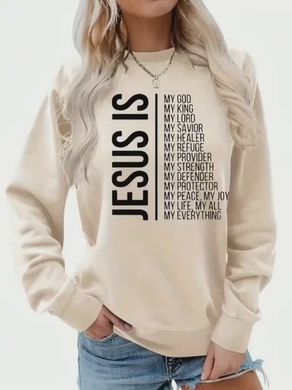 Sweatshirt Apricot Long Sleeve Pullover - Jesus Is My God